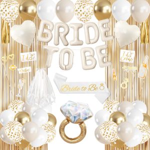 Amandir White Sand Bachelorette Balloons Decorations