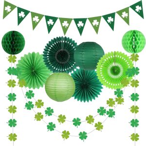 zilue St Patricks Day Decorations Green Party Supplies Pack of 10