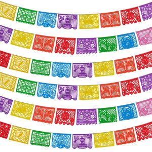 Lctevvn 6 Packs 108 Ft Fiesta Party Decorations Mexican Party Banners Papel Picado Banners Cinco De Mayo Decorations Dia De Los Muertos Decor Mexico Halloween Banner Birthday Party Decorations