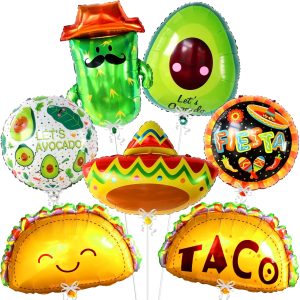 KatchOn Mexican Fiesta Balloons, Pack of 7, Fiesta Party Decorations