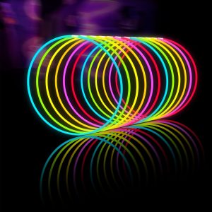 Glow Fever Glow Sticks Bulk 100ct 22'' Glow Necklaces with Connectors, Neon Light Sticks for Party Festivals Raves…