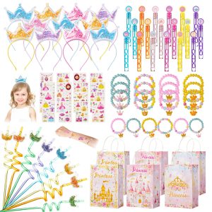 Vanblue 72Pcs Princess Party Favors Crown Goodie Bag Stuffers