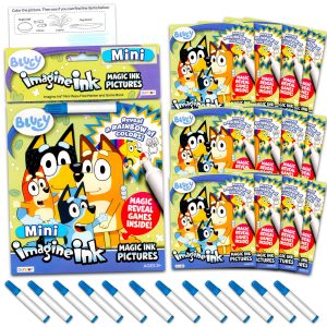 Bluey Imagine Ink Magic Coloring Book Party Favors 12 Pk Mess Free Bundle