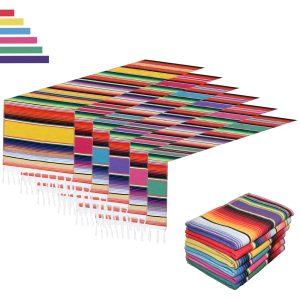 Tartaglia 6 Pack Mexican Table Runners 14x84 in Fiesta Party Decorations