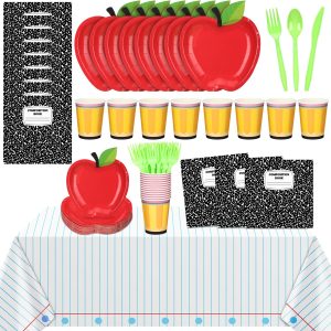 146 Pcs Back to School Decoration First Day of School Apple Party Supply