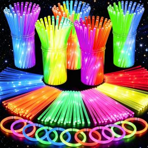 500 Pack Glow Sticks Bulk Party Pack Bright Glow in the Dark Party Supplies | Ultra 14Hrs 8" Glow Bracelets…