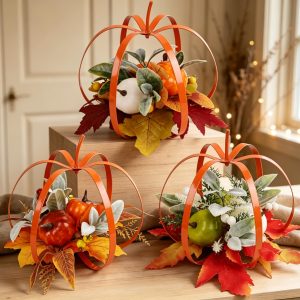 winemana Fall Centerpieces for Tables Thanksgiving Tabletop Decorations