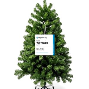 4.5ft Unlit Artificial Christmas Tree, Full Fluffy Branches with 647 Tips