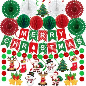 Christmas Party Decorations Set Snowman Santa Xmas Indoor Home Decor 25Pcs