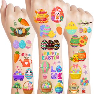 160 PCS Easter Temporary Tattoos For Kids, Easter Party Favors