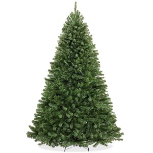 Casafield 7.5FT Realistic Green Spruce Unlit Artificial Holiday Christmas Tree with Sturdy Metal Stand