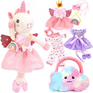 Unicorns Toys for Girls Age 4-6, Ballerina Doll Stuffed Animal Girl Toy 4-5