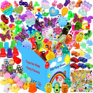 Dilycery 120 Pcs Party Favors Toy for Kids, Treasure Box Toys Carnival Prizes for Classroom School Rewards, Easter Egg Fillers, Goodie Bag Stuffers Pinata Fillers Bulk Toys for Boys Girls