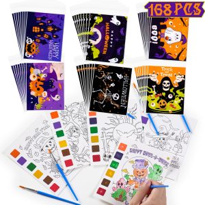 Halloween Party Favors for Kids, 24 Pack Coloring Books Bulk & Goodie Bags