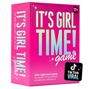 It’s Girl Time - Girls Night Game for Bachelorette Party or Galentines - 240 Sweet & Sassy Questions with Challenges - Fun Bridal Shower Game for Adults 17+