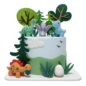 19pcs Dinosaur Cake Toppers Dinosaurs Cake Topper for Kid Dino Themed Party
