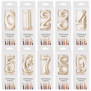 PHD CAKE 10-Count 0-9 Champagne Gold Number Birthday Candles, Number One Birthday, Champagne Number Candles, Party Celebration, Baby Showers