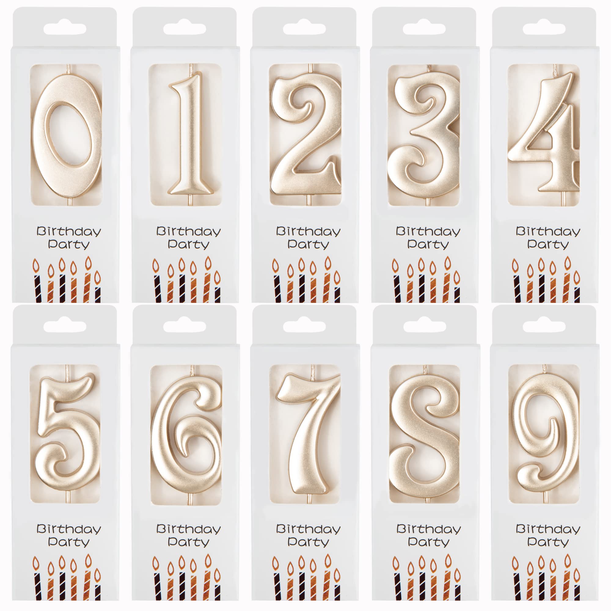 PHD CAKE 10-Count 0-9 Champagne Gold Number Birthday Candles, Number One Birthday, Champagne Number Candles, Party Celebration, Baby Showers