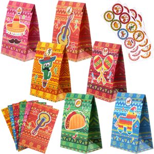 Geyee 24 Pcs Mexican Candy Bags, Fiesta Party Gift Favor
