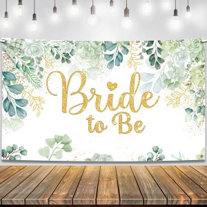 KatchOn Sage Green Bride to Be Banner 72x44 Inch, Bridal Shower Decorations