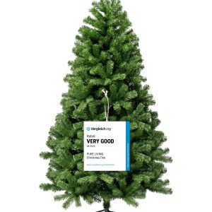 6ft Unlit Artificial Christmas Tree, Full Fluffy Branches with 999 Tips