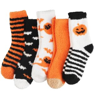 floconssy Halloween Fuzzy Socks Women, Fall Pumpkin Gifts Slippers Socks