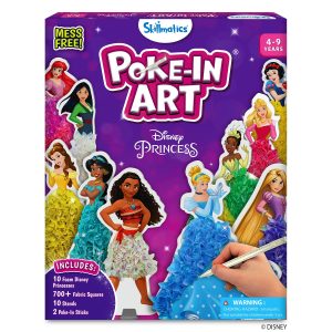 Skillmatics Poke-in Art – Disney Princesses, Wood Craft Kit, Christmas Gift