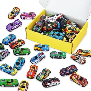 Vileafy 30 Toy Cars for Kids, Mini Race Car Party Favors & Classroom Prizes | Bulk Pull Back Small Cars for Treasure…