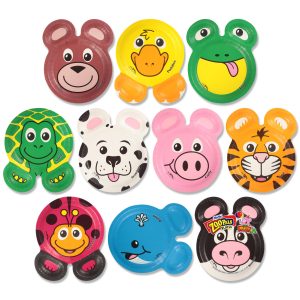 Hefty Zoo Pals Kids Paper Plates, Party Edition, 7.75 inches, 20ct | Assorted Animal Designs, Two Dipping…