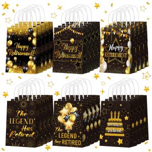 Kolldenn 24 Pcs Retirement Gift Bag Retirement Party Favor Bag with Handle