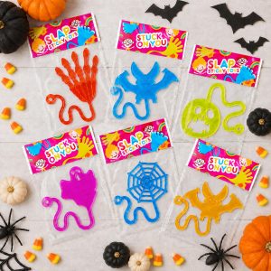 24 PCS Halloween Toys Gifts for Kids,Mini Sticky Hands Prizes for Toddlers