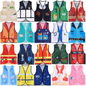 20 PCS Kids Dress Up Vest Community Helper Career Costumes for Role Play