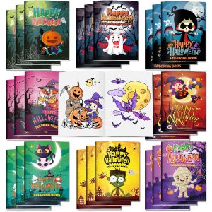 Elfew 24 Pack Mini Halloween Coloring Books for Kids Bulk