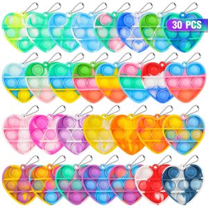 Heart Pop Fidget Toys Bulk Its Valentine Party Favors for Kids 30 Pack