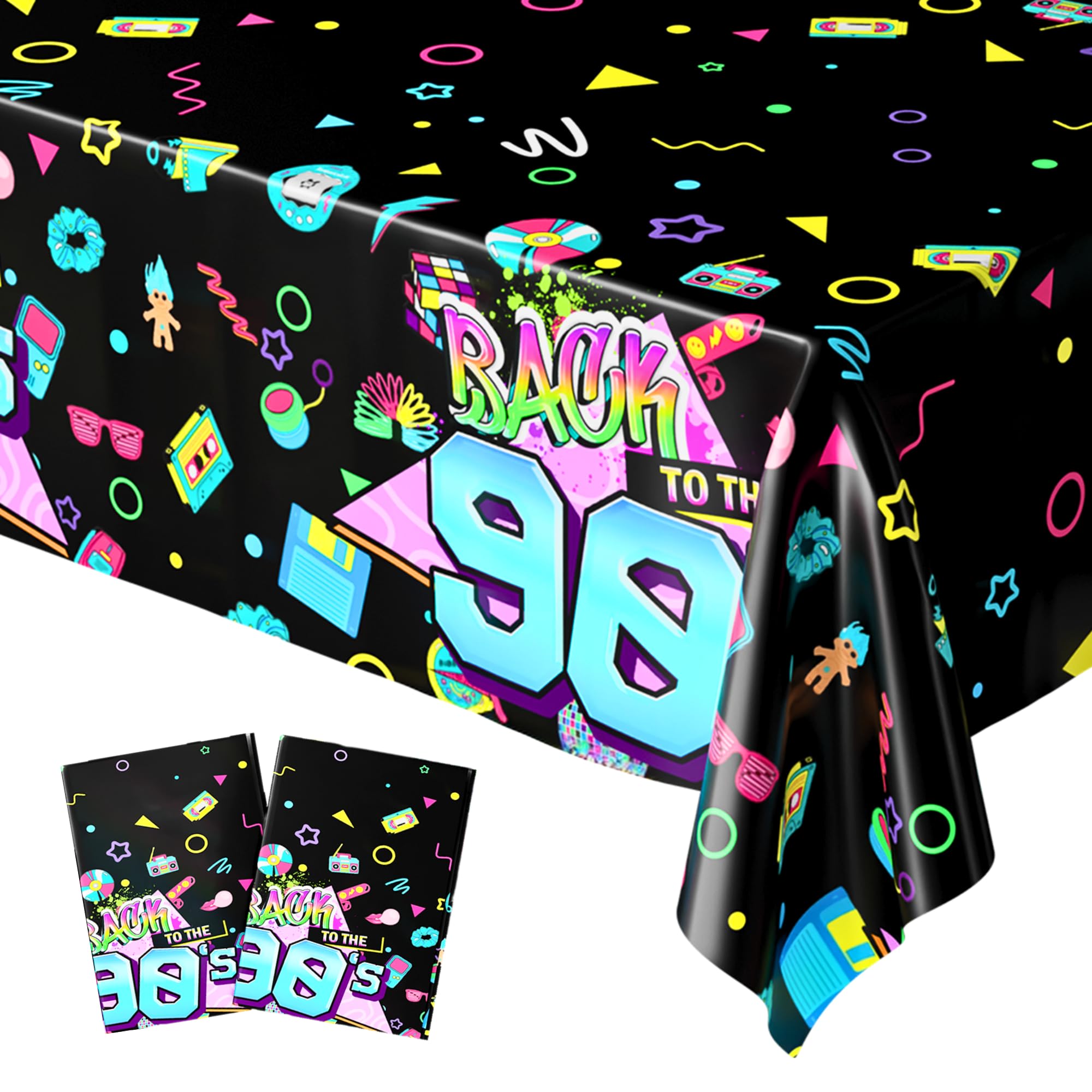 Blue Orchards Cow Print Table Covers (Pack of 3) - 54"x108" XL - Birthday Party Decorations, Farm Print Party Supplies, Table Cloth, Farm Table Cover, Cow Baby Shower Decorations