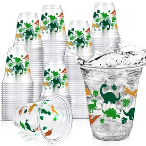 Yuxung 50 Pcs 12 oz Dinosaur Cups Dinosaur Birthday Decorations