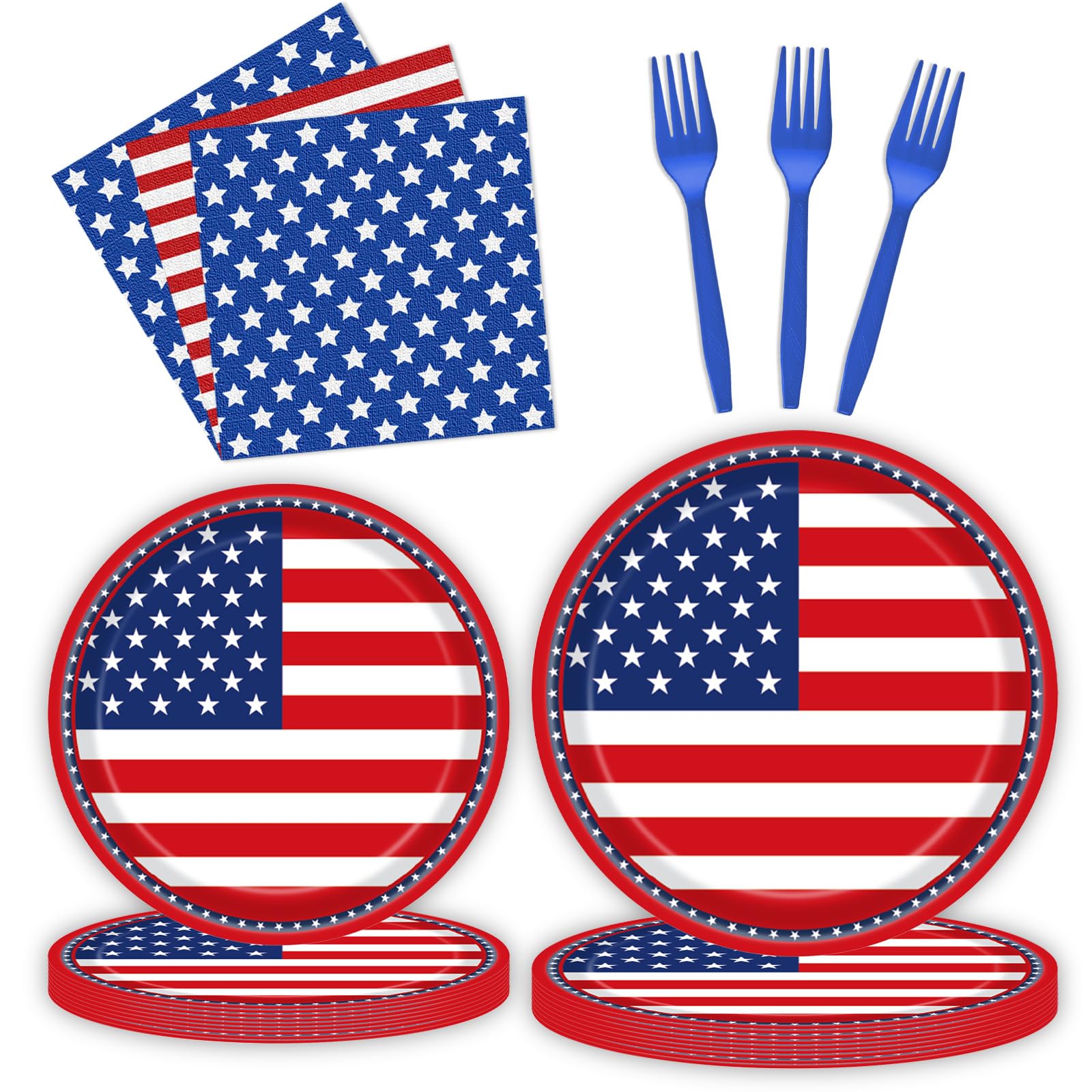 96 Pcs Ocean Under the Sea Party Plates Napkins Forks Supplies Disposable Paper Tableware Set Underwater Creatures Theme Decoration for Girl Beach Birthday Party or Baby Shower, Serves 24