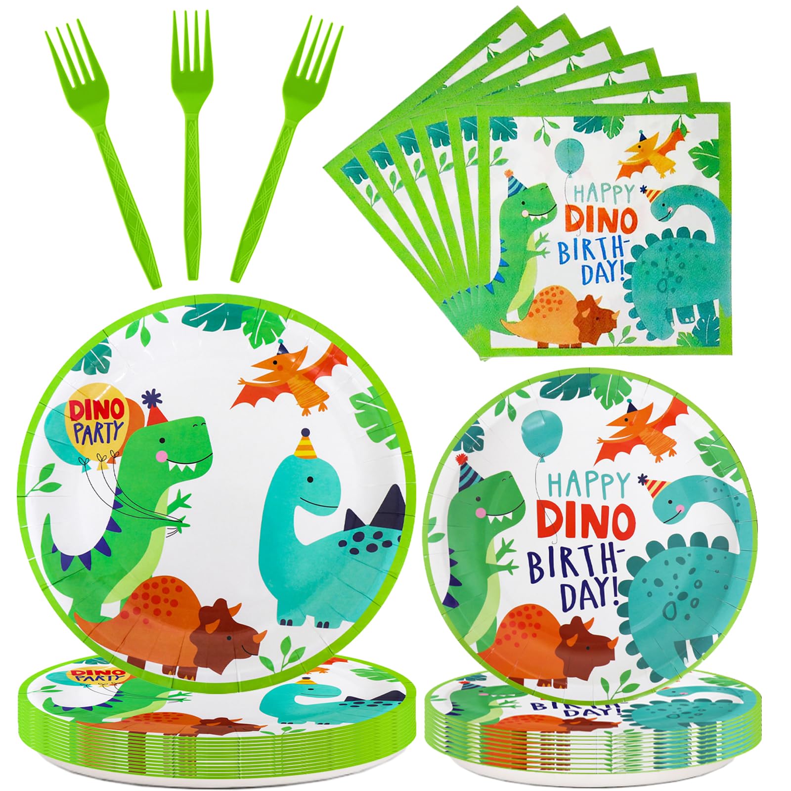 96Pcs Christmas Plates and Napkins Party Supplies, ChristmasThemed Tableware Set, Cute Disposable Dinnerware for Birthday Dessert Tea Party Decoration, 24 Guests