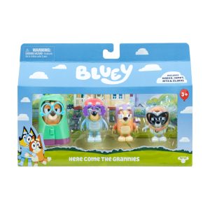Bluey Figure 4-Pack Here Come The Grannies, Episode-Themed Toys