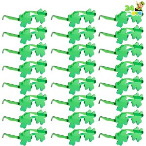 JOYIN 24 PCS St. Patricks Day Sunglasses Shamrock, St Patrick Accessories Shamrock Glasses Clover Eyewear, Party Favor Supply