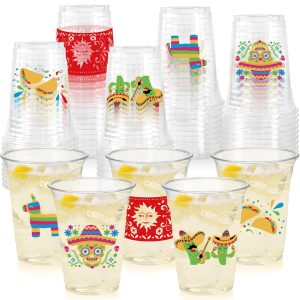 Mexican Fiesta Party Decorations Cups for Taco Bar Birthday Decor Supplies