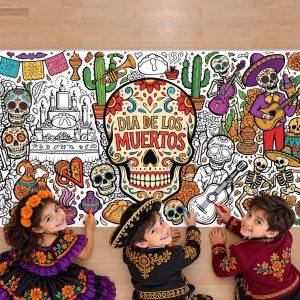 Dia De Los Muertos Crafts for Kids - Day of The Dead Giant Coloring Poster