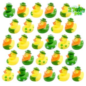 27 PCS St. Patrick's Day Rubber Ducks Baby Showers Accessories Mini 2.16" Duckies Bath Toys for Kids Girls Boys St. Patrick's Day Party Favors Gift Exchange (St. Patrick's)