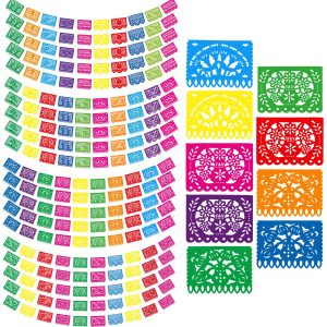 Boao 20 Packs Papel Picado Banners Mexican Cinco De Mayo Party Decor