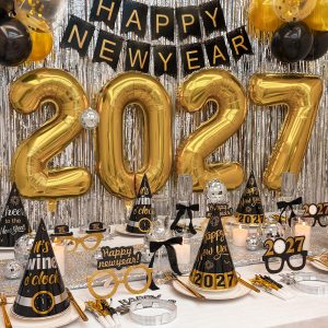 New Years Eve Party Supplies 2027 - Happy New Year Decorations Kit