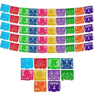 Papel Picado Banner 5-pk - Mexican Party Banners - Fiesta Party Decorations