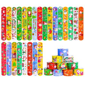 MGparty 72pcs Christmas Slap Bracelets Party Favors Toys for Kids