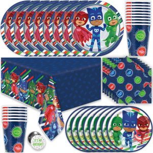 PJ Masks Birthday Party Supplies and Decorations with Table Cloth