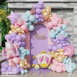 Princess Balloon Garland Arch for Girls Princess Baby Shower Birthday Party