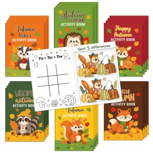 JAPBOR Mini Fall Coloring Books - Autumn Animals Crafts Party Favors Bulk